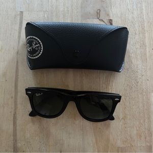 RAY-BAN POLARIZED CLASSIC WAYFARER. JUST REPLACED WITH NEW LENSES.